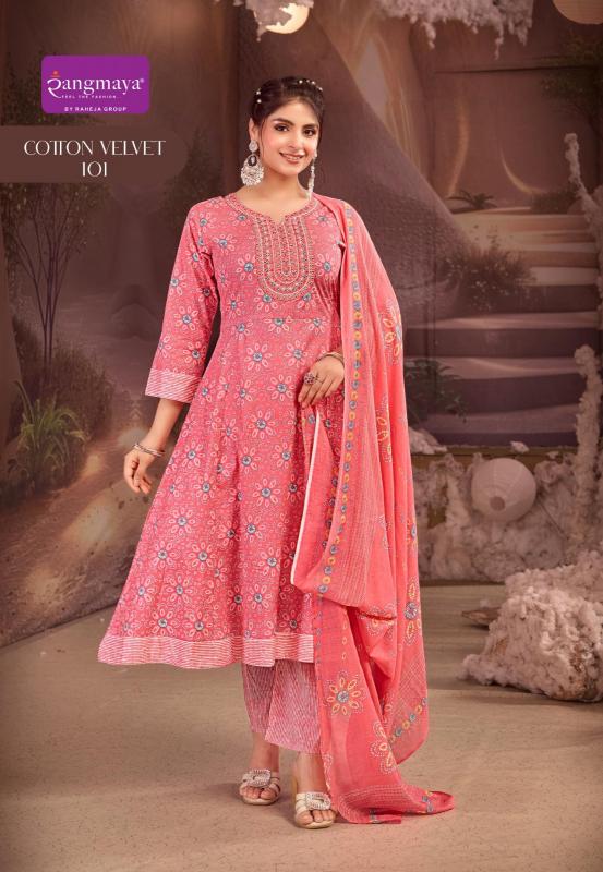 Rangmaya cotton velvet anantaa fashion kurti wholesaler